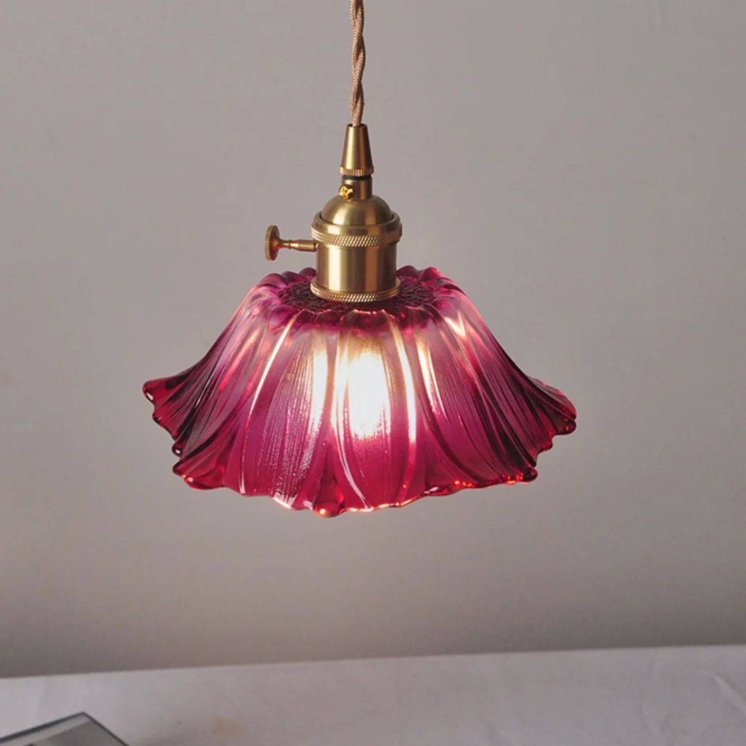 Bryna - Bloemvormige Glazen Hanglamp