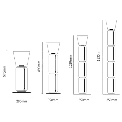Nela - Moderne Glazen Vloerlamp LED