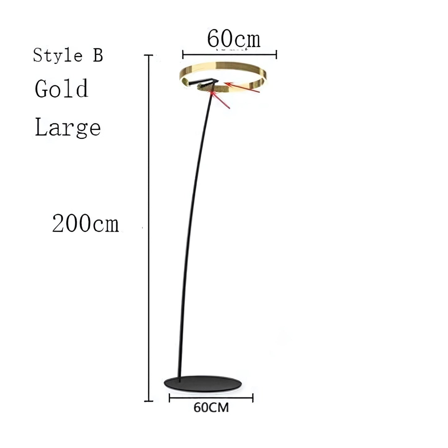 Vela - Moderne Booglamp Vloerlamp