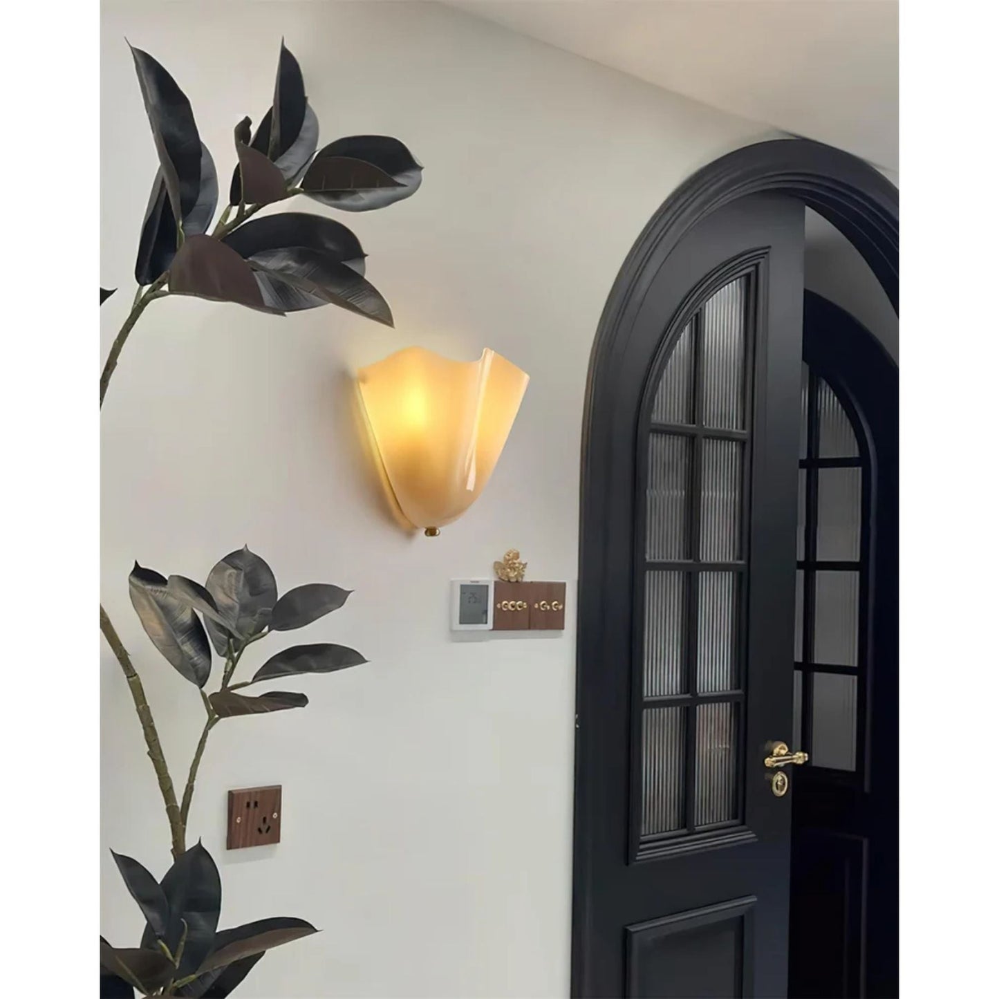Iriax - Glazen Waaier Wandlamp