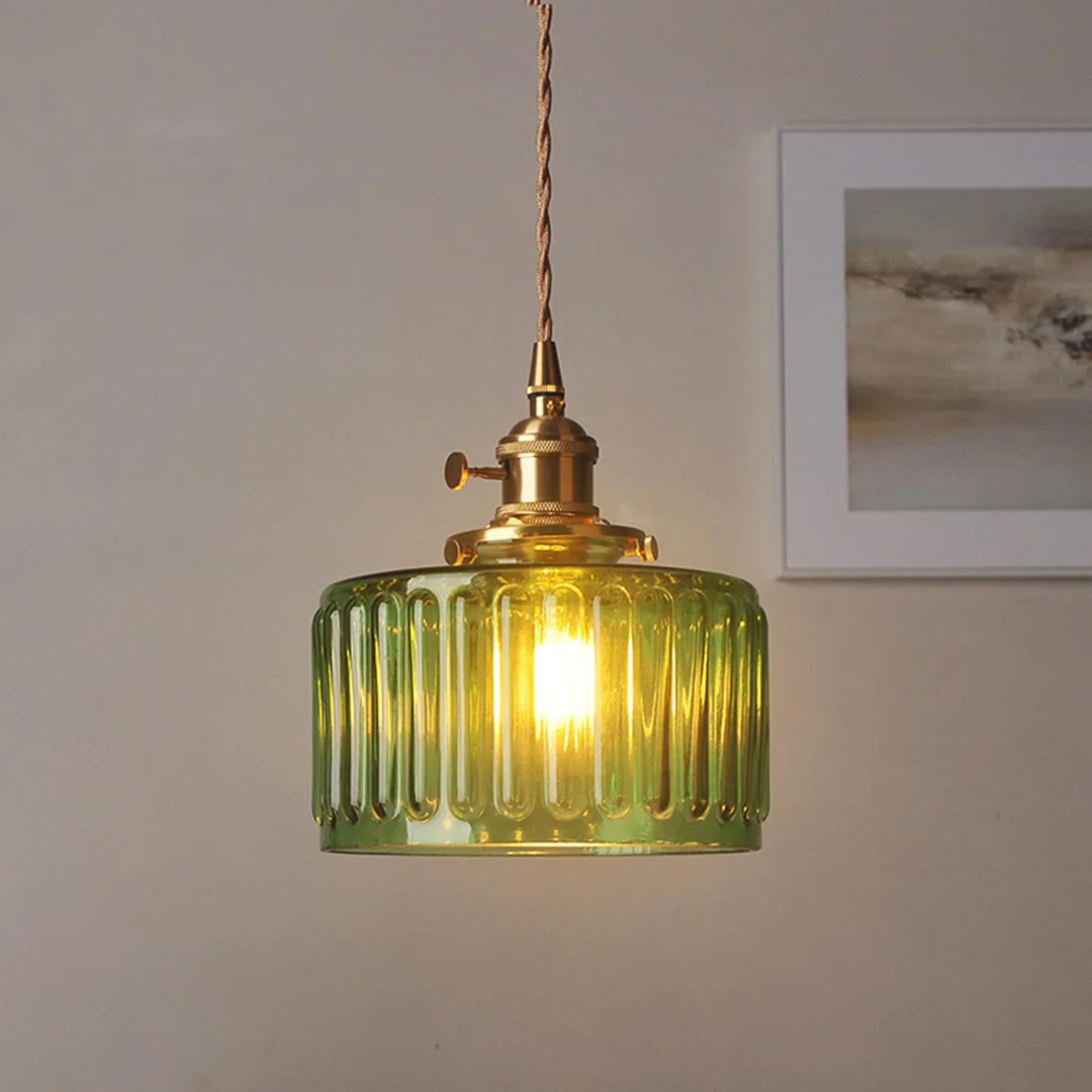 Kelva - Geribbelde Glazen Hanglamp