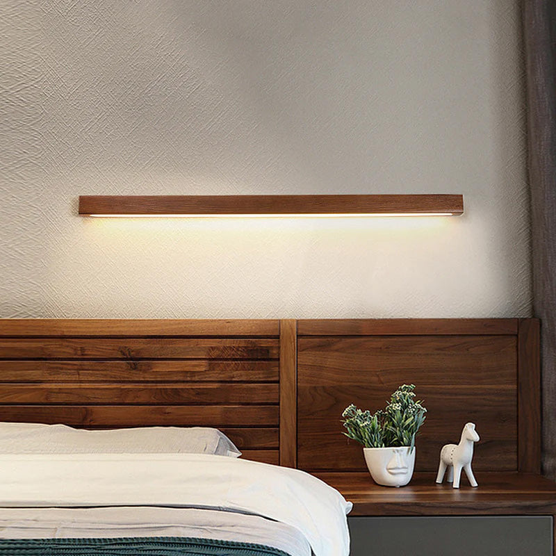 Ovara - Houten Balk LED Wandlamp