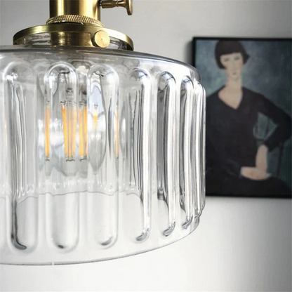 Kelva - Geribbelde Glazen Hanglamp