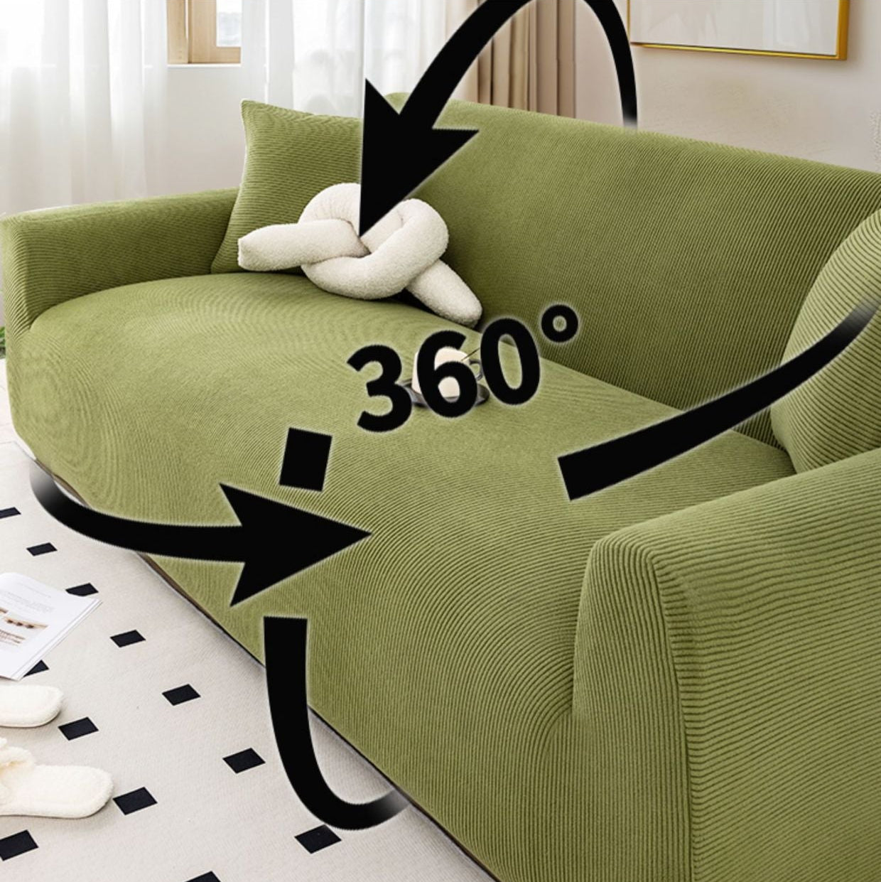 Vika - Elastische Bankhoes Volledige Bescherming