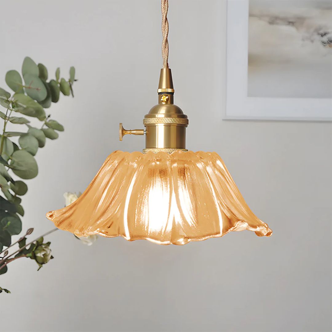 Bryna - Bloemvormige Glazen Hanglamp