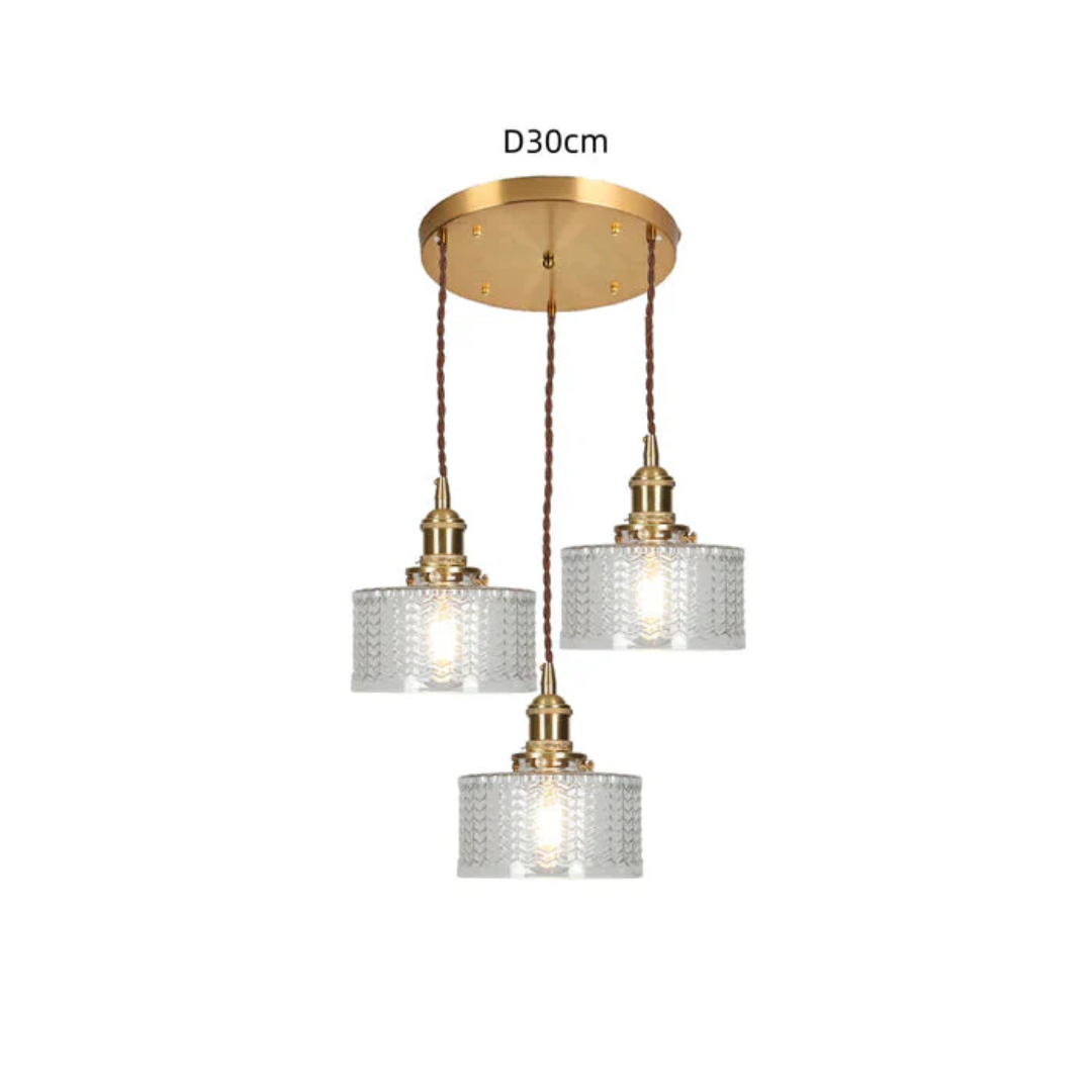 Kelva - Geribbelde Glazen Hanglamp