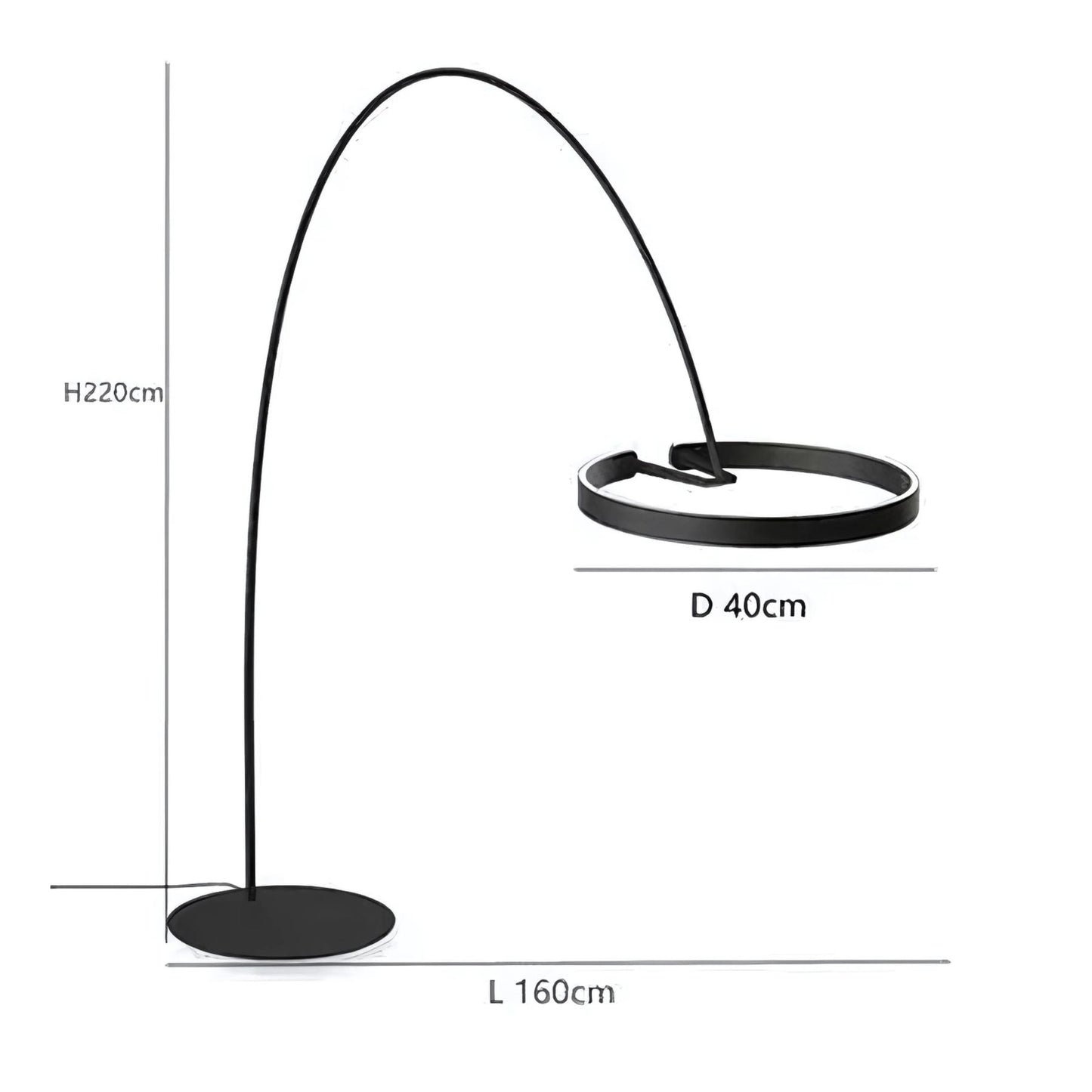 Vela - Moderne Booglamp Vloerlamp
