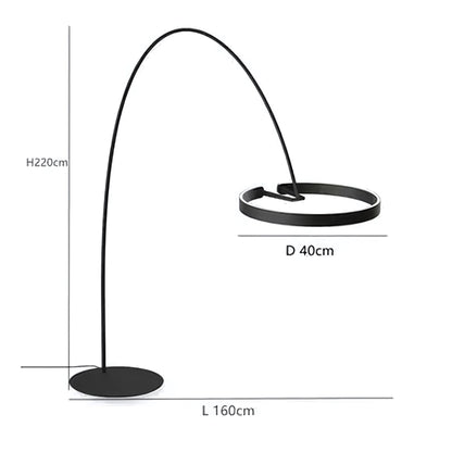 Vela - Moderne Booglamp Vloerlamp