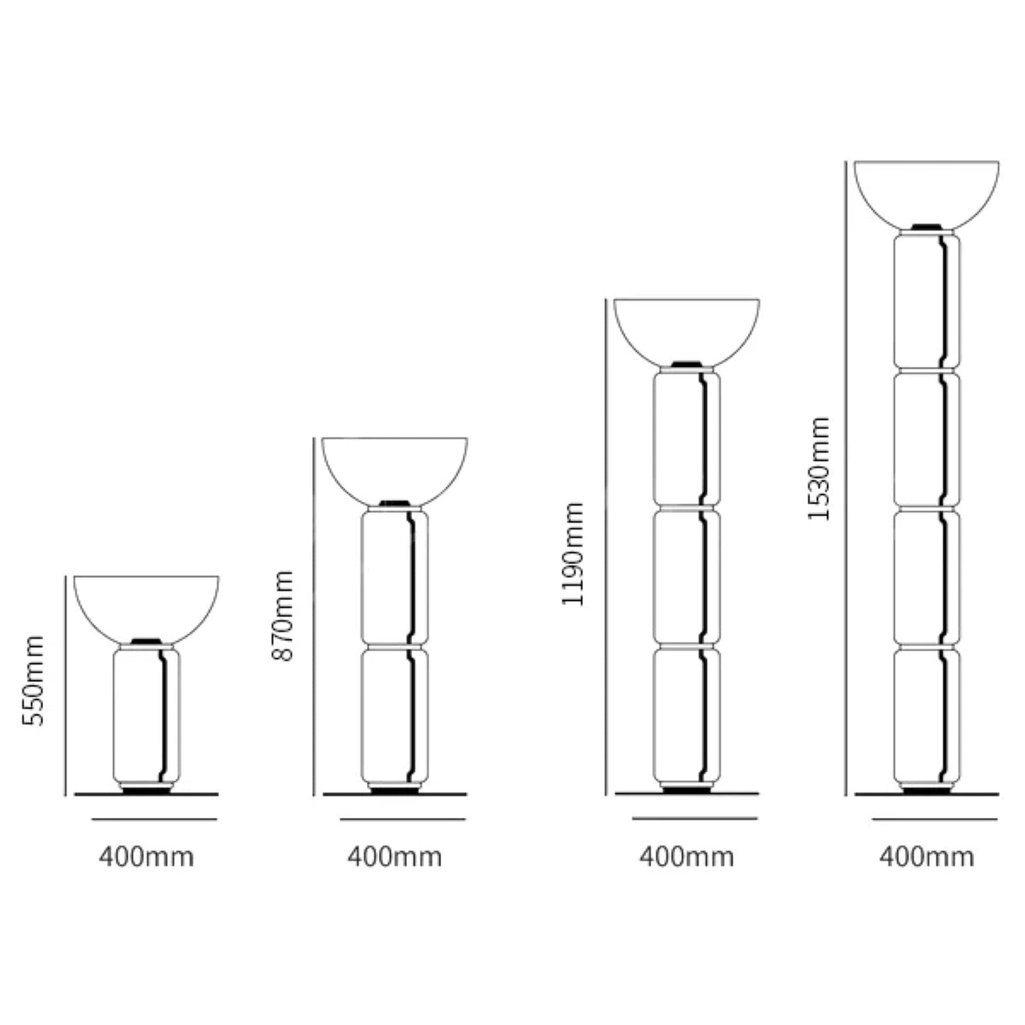 Nela - Moderne Glazen Vloerlamp LED