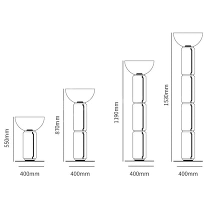 Nela - Moderne Glazen Vloerlamp LED