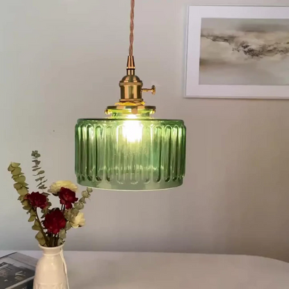 Kelva - Geribbelde Glazen Hanglamp