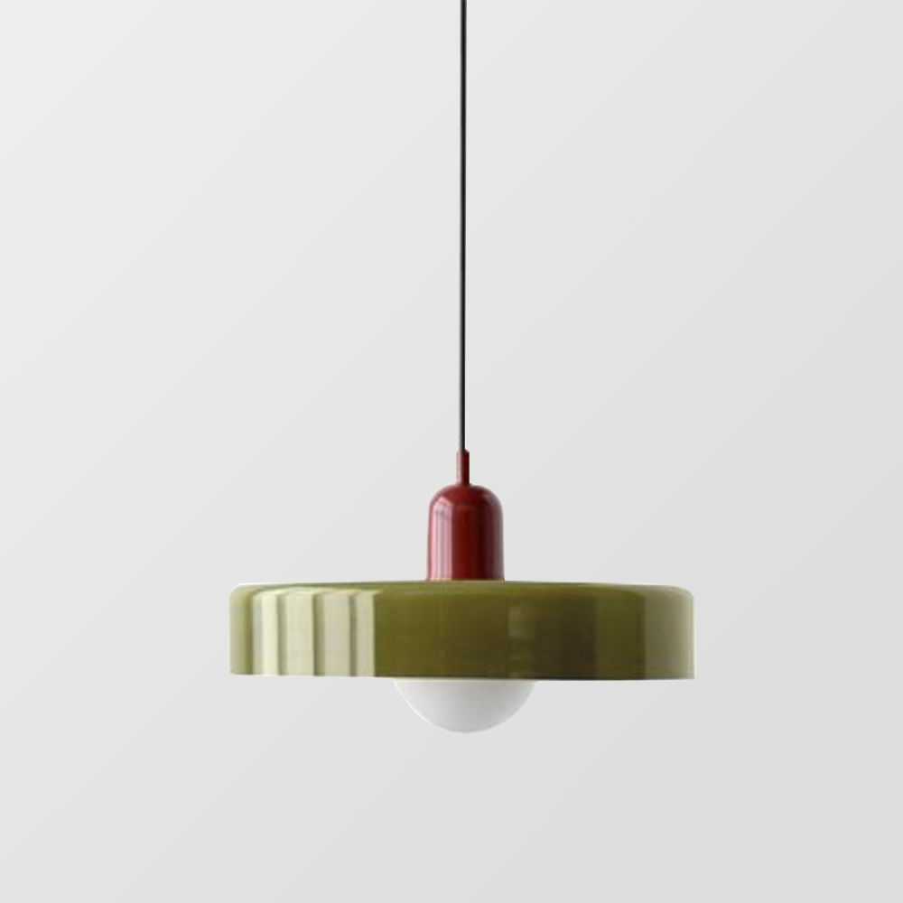 Selva - Bauhaus Retro Hanglamp Gekleurd Glas