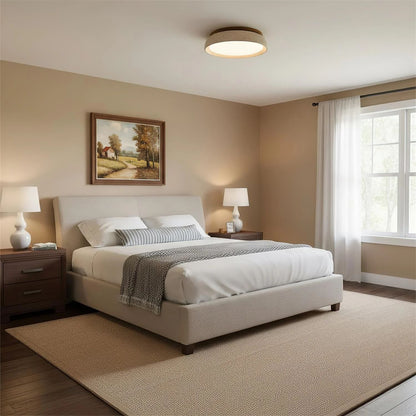 Enya - Travertin LED Plafondlamp met Hout