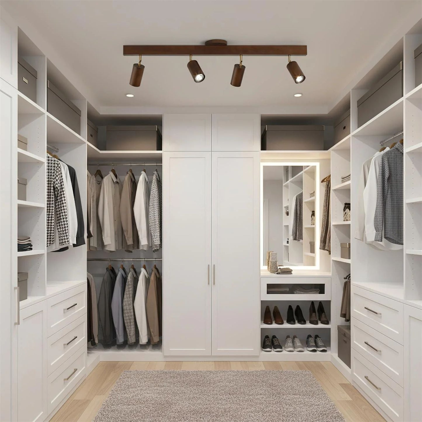 Orya - Houten Plafondlamp met Verstelbare Spots