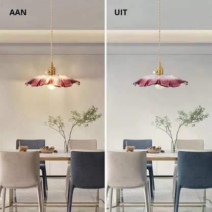 Bryna - Bloemvormige Glazen Hanglamp