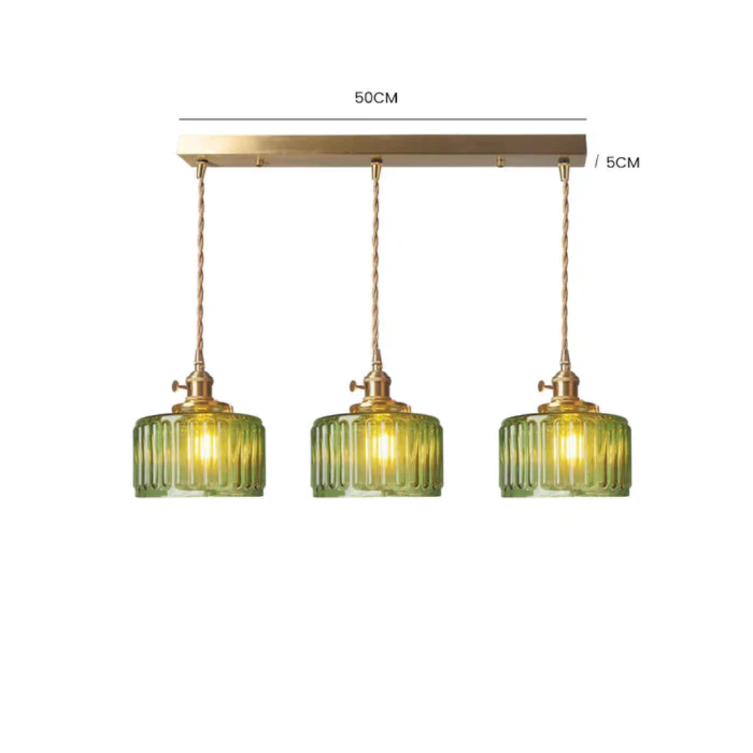 Kelva - Geribbelde Glazen Hanglamp