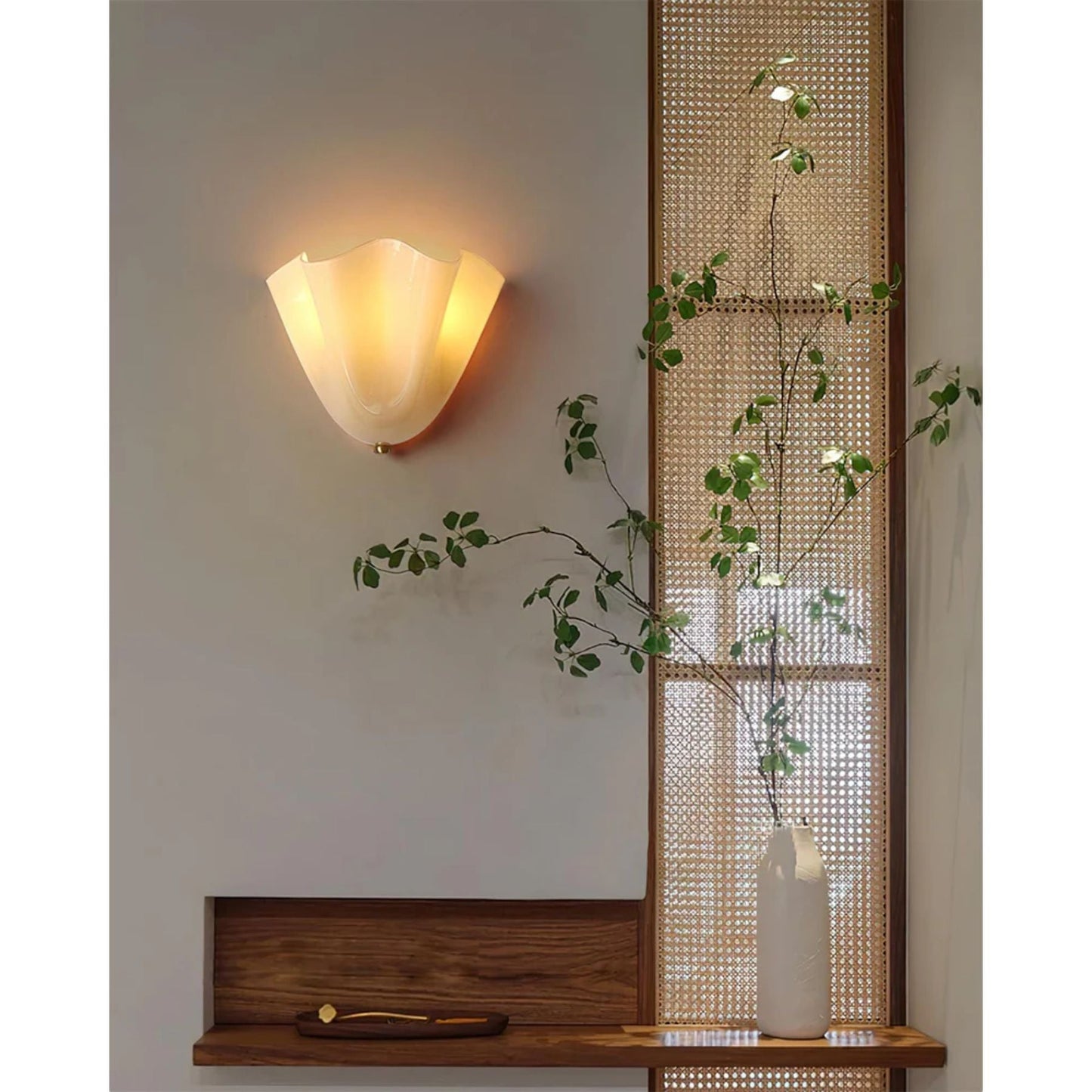 Iriax - Glazen Waaier Wandlamp
