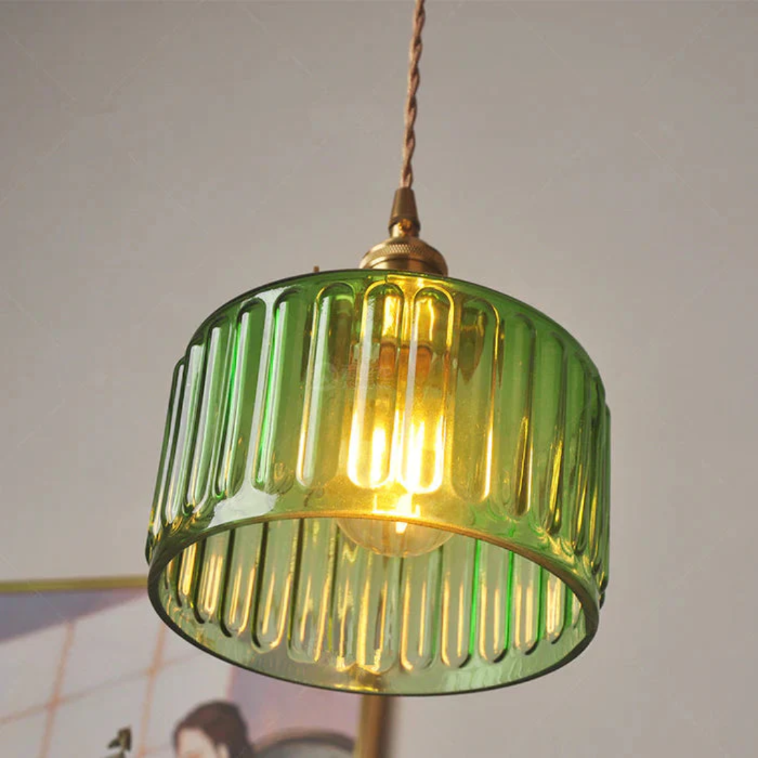 Kelva - Geribbelde Glazen Hanglamp
