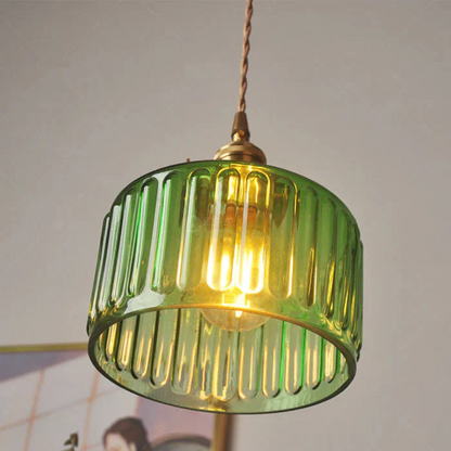 Kelva - Geribbelde Glazen Hanglamp