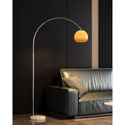 Siva - Booglamp Vloerlamp met Glazen Kap