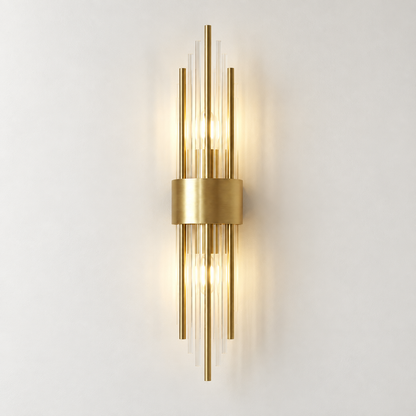 Dagny - Art Deco Wandlamp Goud met Glazen Staven