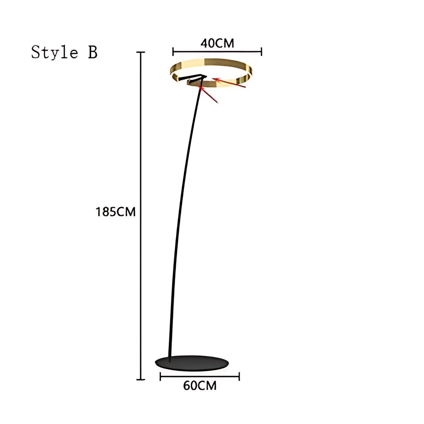 Vela - Moderne Booglamp Vloerlamp