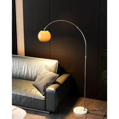 Siva - Booglamp Vloerlamp met Glazen Kap