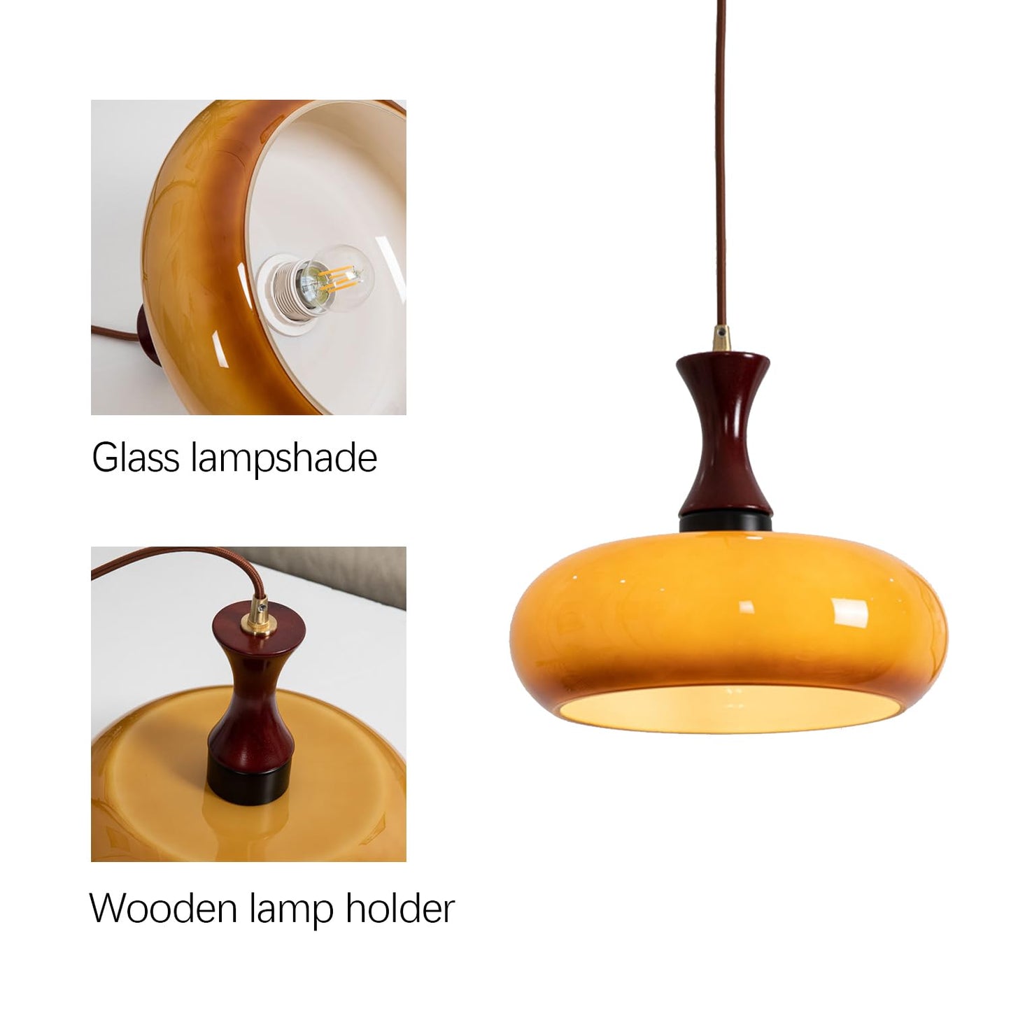 Aika - Retro Glazen Hanglamp