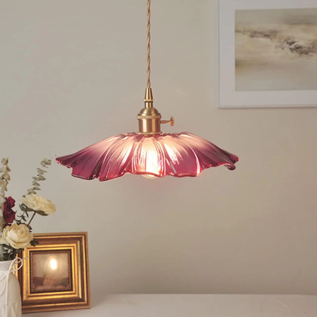 Bryna - Bloemvormige Glazen Hanglamp