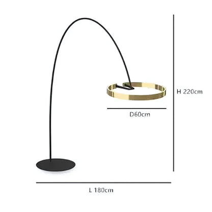 Vela - Moderne Booglamp Vloerlamp