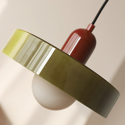 Selva - Bauhaus Retro Hanglamp Gekleurd Glas