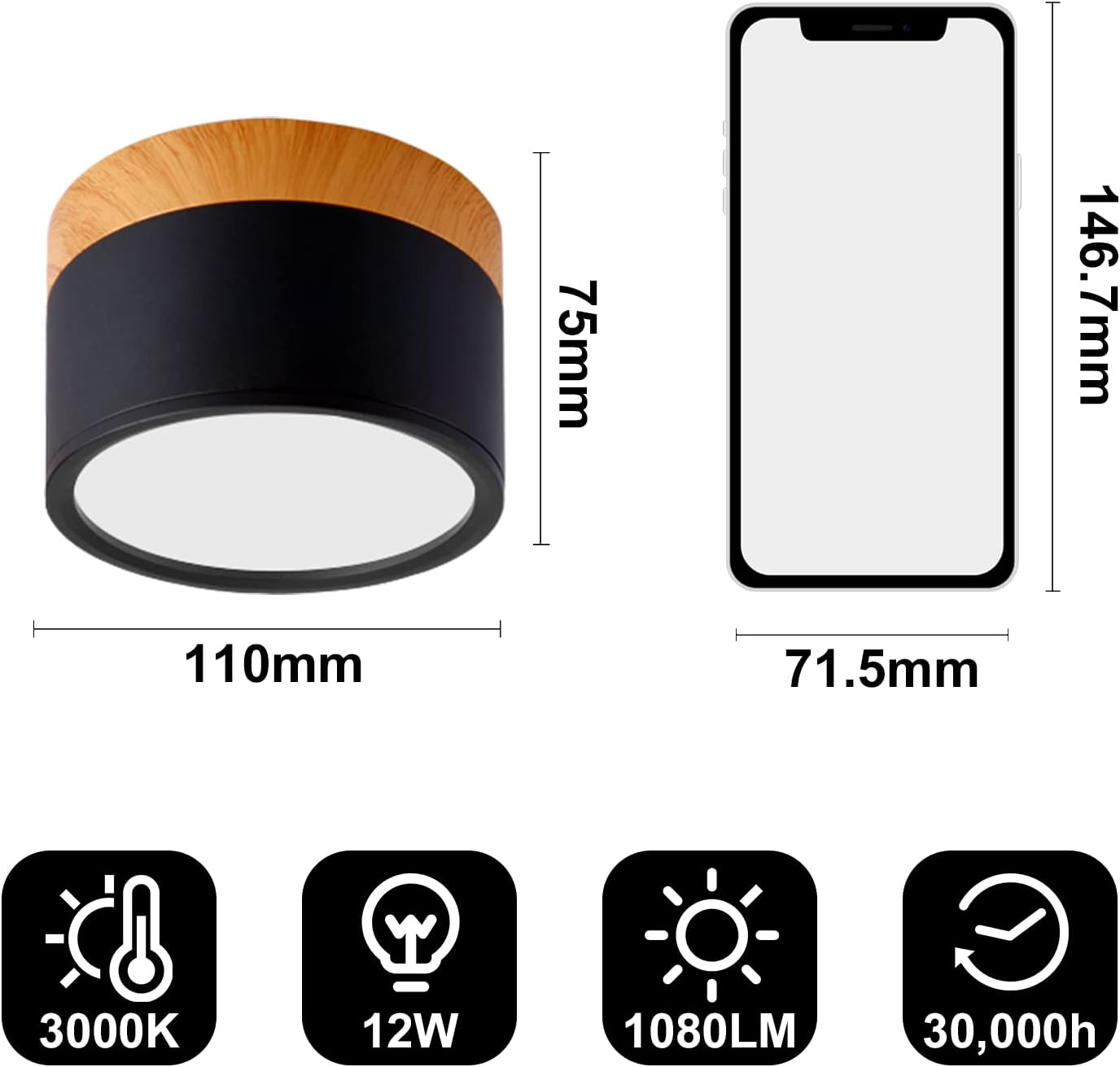 Avena - Compacte Ronde LED Plafondlamp