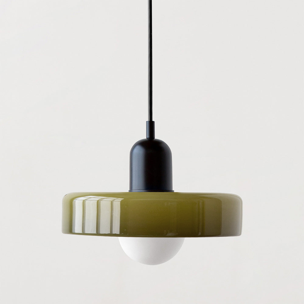Selva - Bauhaus Retro Hanglamp Gekleurd Glas