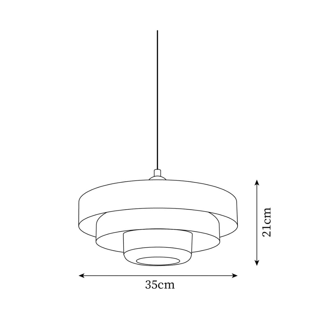 Etta - Retro Gelaagde Bauhaus Hanglamp