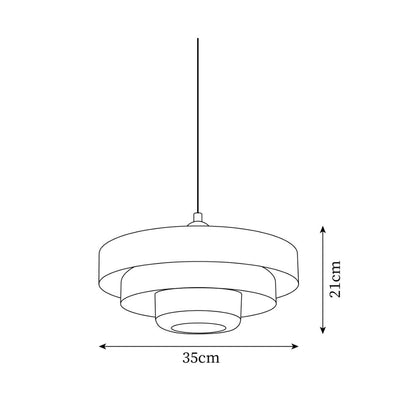 Etta - Retro Gelaagde Bauhaus Hanglamp