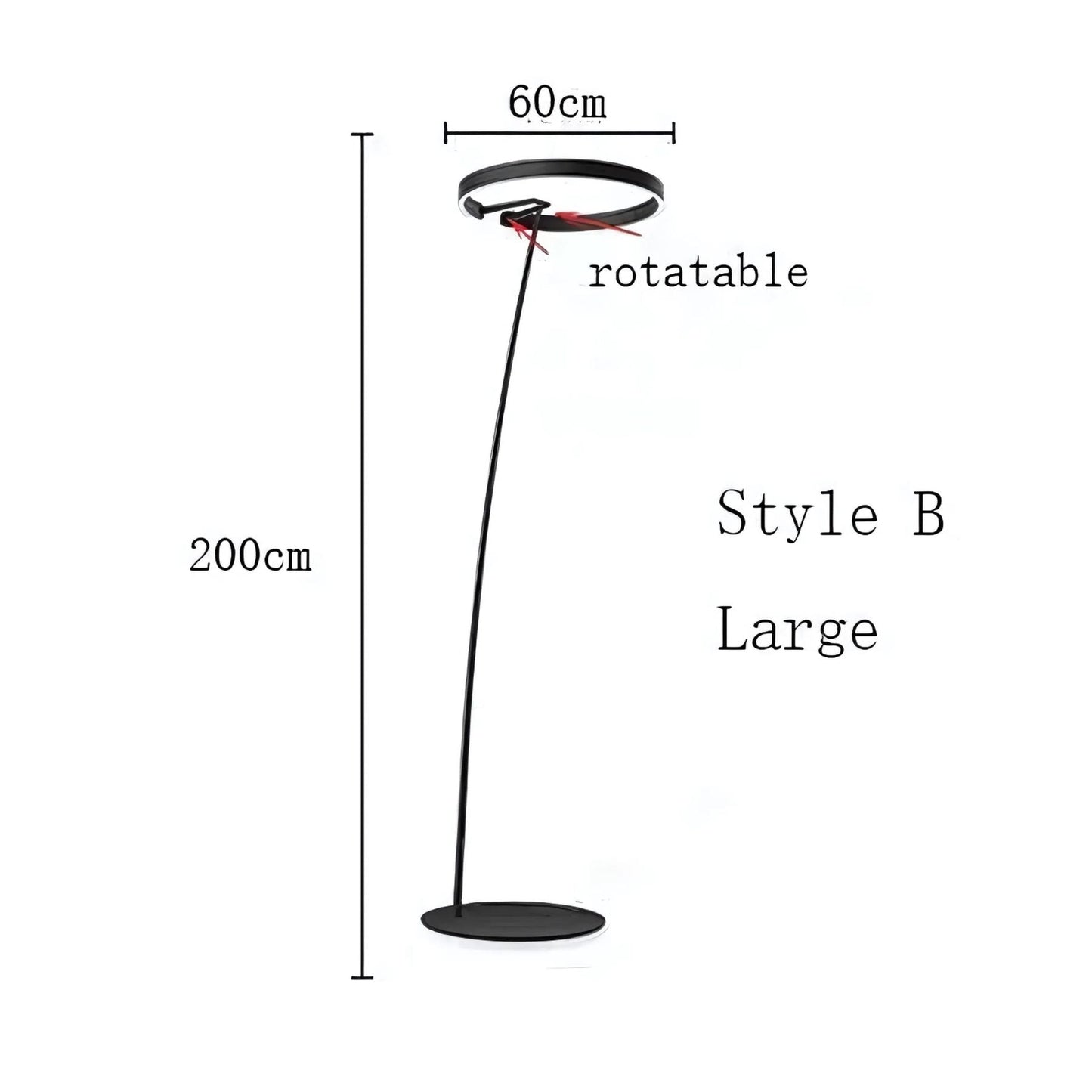 Vela - Moderne Booglamp Vloerlamp