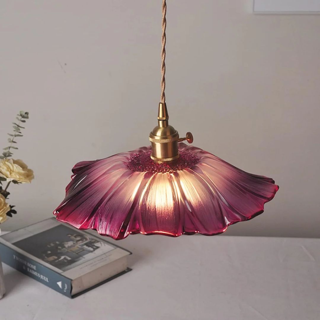 Bryna - Bloemvormige Glazen Hanglamp