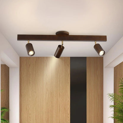 Orya - Houten Plafondlamp met Verstelbare Spots