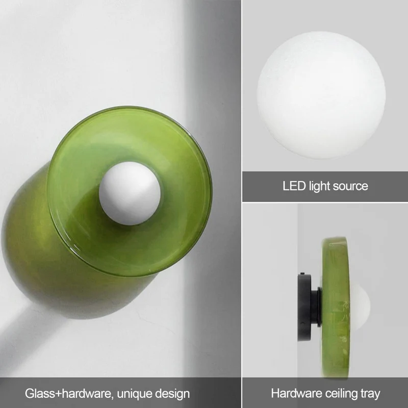 Olea - Glazen Design Plafondlamp en Wandlamp