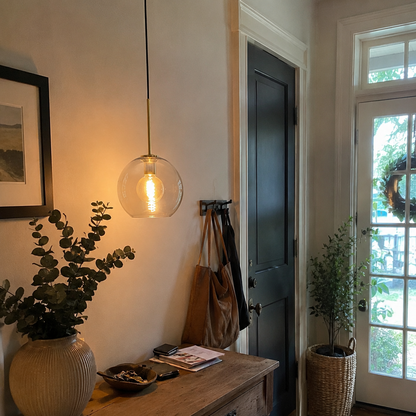 Ambra - Glazen Bol Hanglamp Cognac