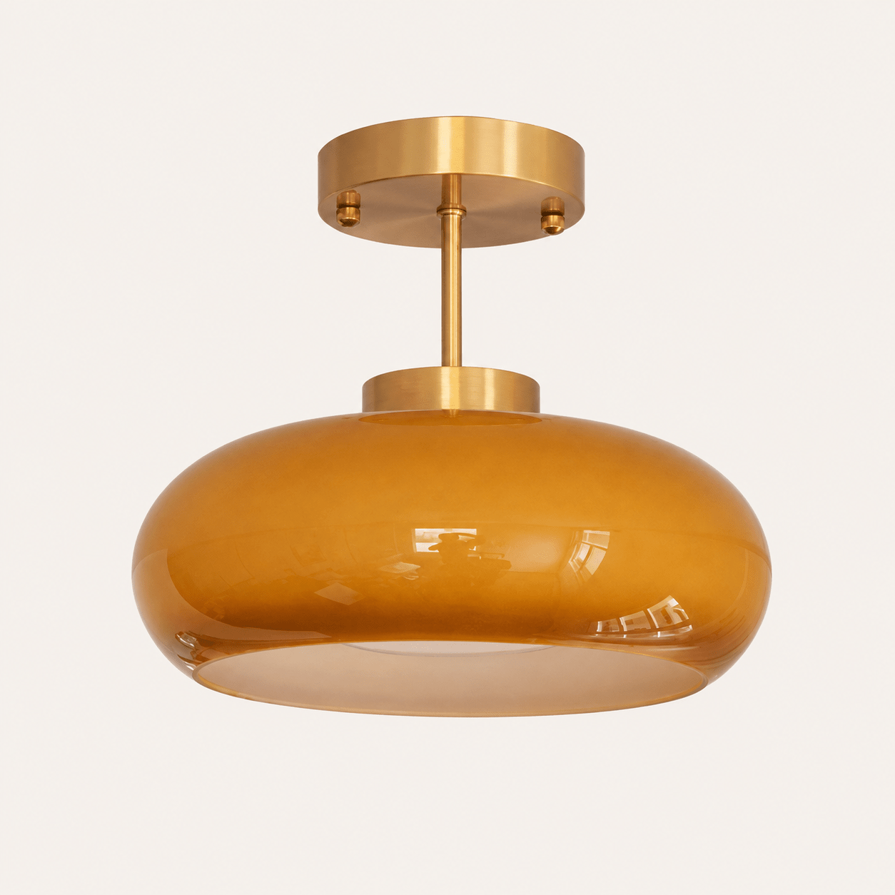 Anvi - Ronde Glazen LED Plafondlamp Vintage