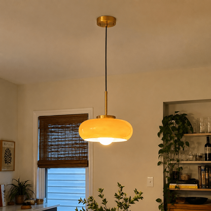 Anvi - Ronde Glazen LED Plafondlamp Vintage