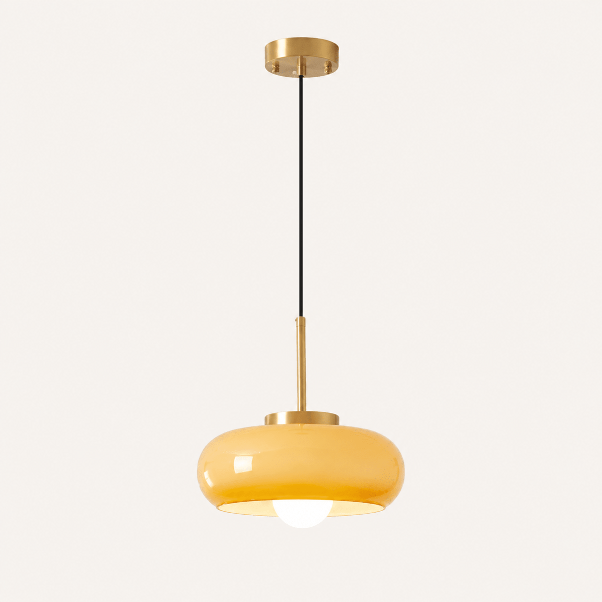 Anvi - Ronde Glazen LED Plafondlamp Vintage
