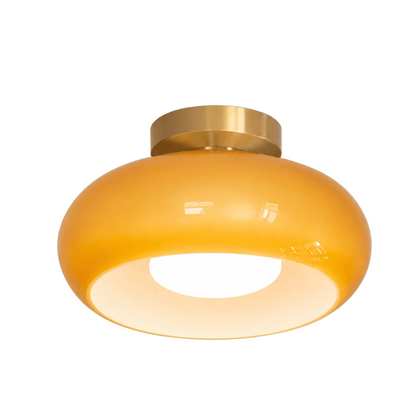 Anvi - Ronde Glazen LED Plafondlamp Vintage