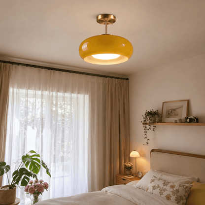 Anvi - Ronde Glazen LED Plafondlamp Vintage
