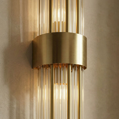 Dagny - Art Deco Wandlamp Goud met Glazen Staven