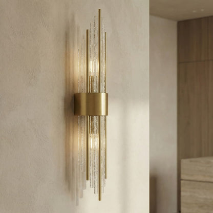 Dagny - Art Deco Wandlamp Goud met Glazen Staven