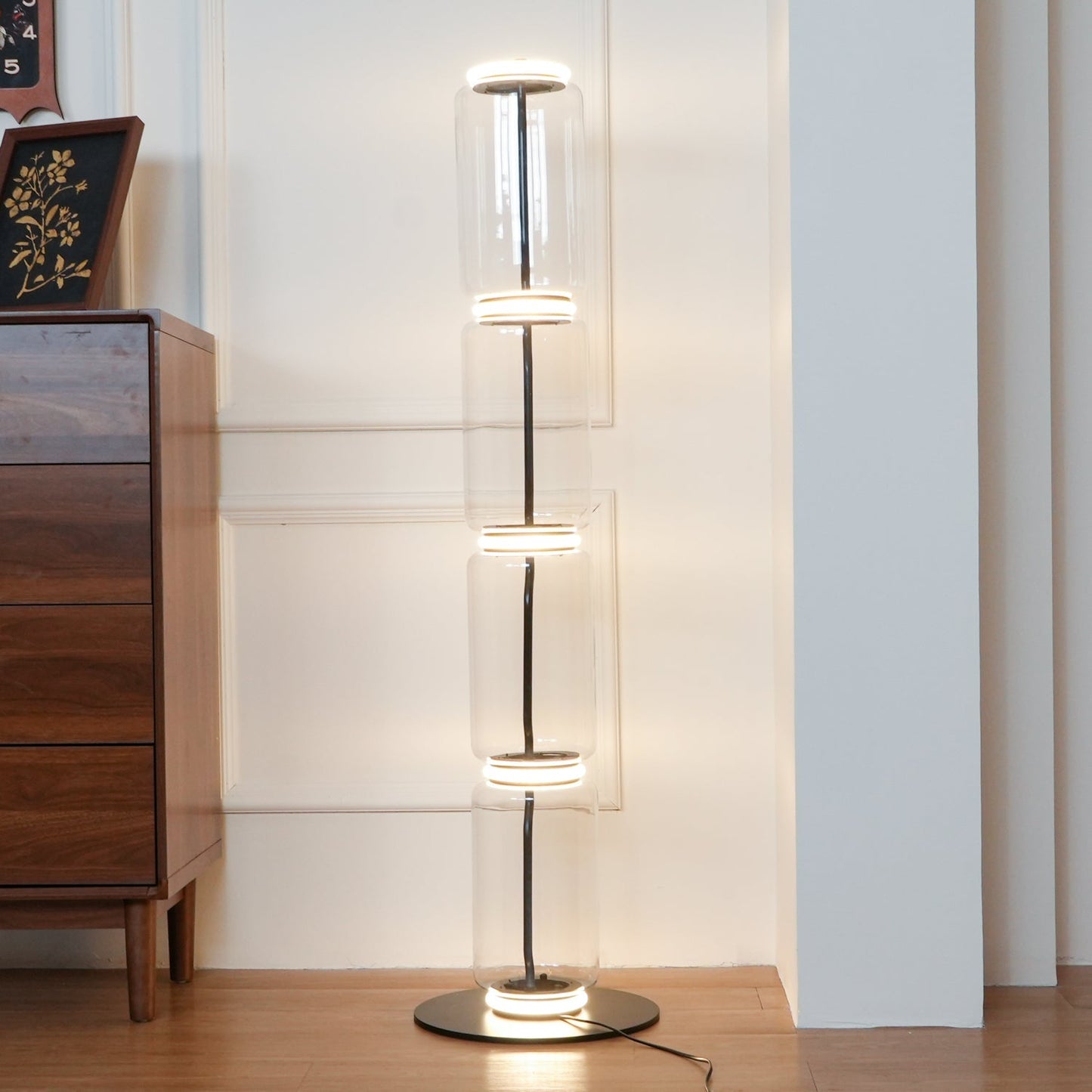 Nela - Moderne Glazen Vloerlamp LED