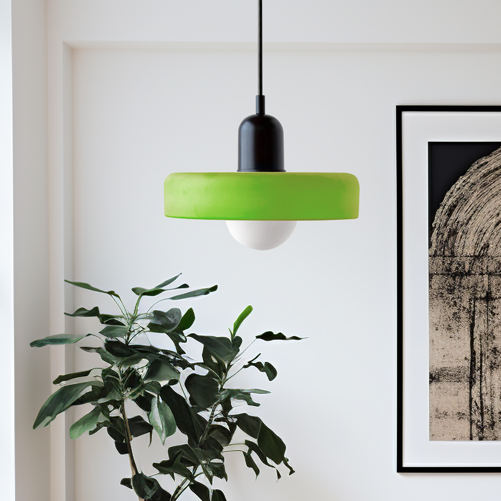 Selva - Bauhaus Retro Hanglamp Gekleurd Glas