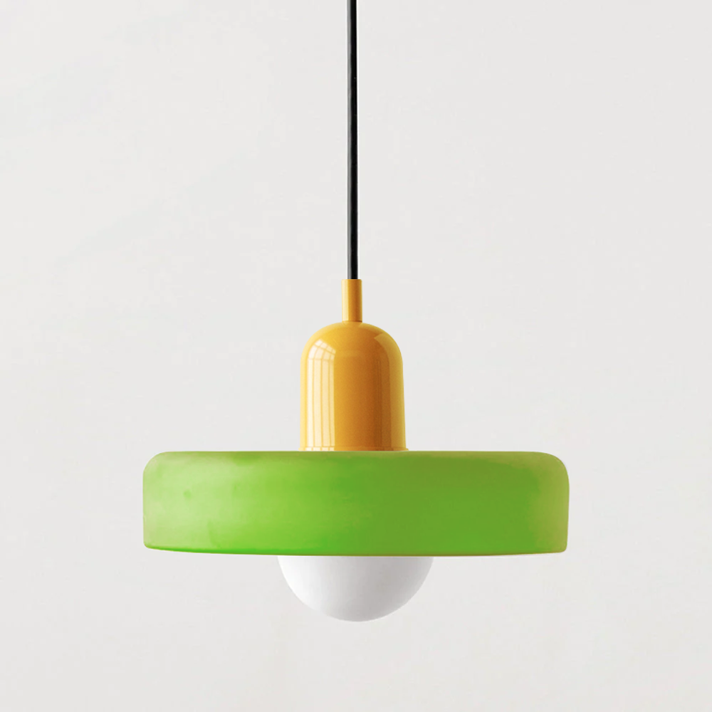 Selva - Bauhaus Retro Hanglamp Gekleurd Glas